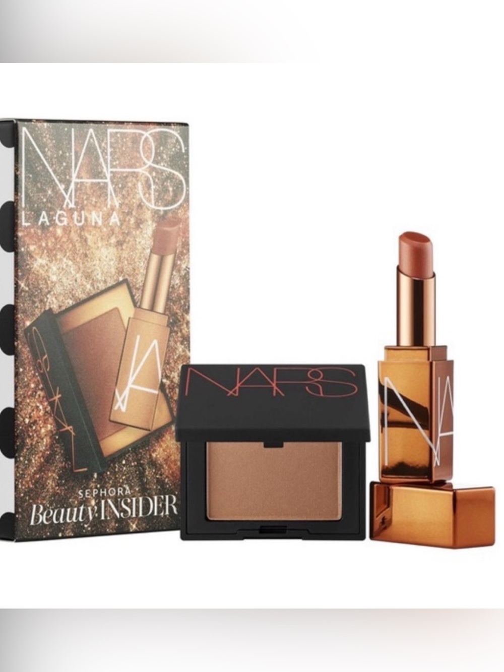 NARS Laguna Bronzer & Satin Lipstick Set